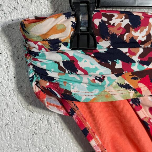 Bleu by Rod Beattie Women's Animal Sarong-Waist Swim Bottom multi 10 MSRP $59 - Picture 6 of 10